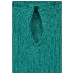 Street One Damen T-Shirt Knit Look Intense Aqua -Modebekleidungs Geschäft street one knit look shirt gruen 15681 detail