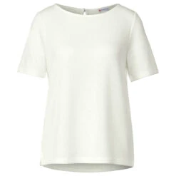 Street One Damen T-Shirt Knit Look Off White