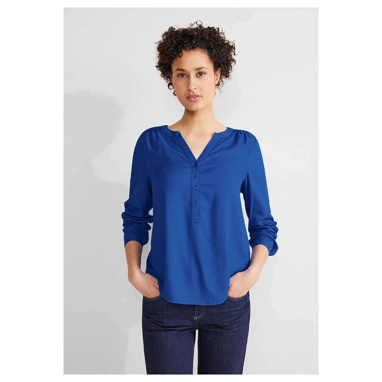 Street One Damen Langarm Bluse Bamika Fresh Intense Gentle Blue 2 Street One Damen Langarm Bluse Bamika Fresh Intense Gentle Blue – Bild 2