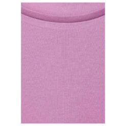 Street One Damen Langarm Shirt Basic Bright Rose -Modebekleidungs Geschäft street one long sleeves basic langarmshirt rosa 15439 detail