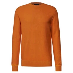 Street One Men Fine Structured Pullover Pumpkin Orange
