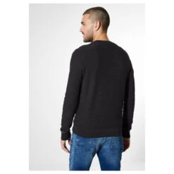 Street One Men Fine Structured Pullover Black 8 Street One Men Fine Structured Pullover Black -Modebekleidungs Geschäft street one men fine structured pullover schwarz 10001 ansicht hinten