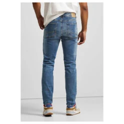 Street One Men Racer Jeans Summer Blue Washed -Modebekleidungs Geschäft street one men jeans denim style racer blau 14950 ansicht hinten