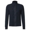 Street One Men Structured Knitted Zip Strickjacke Night Blue