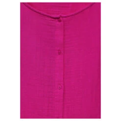 Street One Damen 3/4 Arm Bluse Musselin Buttoned Roundneck Magnolia Pink -Modebekleidungs Geschäft street one muslin shirt dress solid blusenkleid rosa 15755 detail