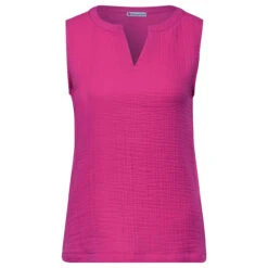 Street One Damen Top Musselin Magnolia Pink