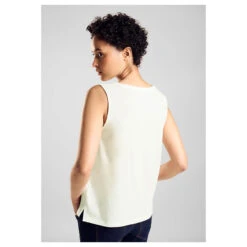 Street One Damen Top Musselin Off White 7 Street One Damen Top Musselin Off White -Modebekleidungs Geschäft street one musselin mat mix top weiss 10108 model hinten
