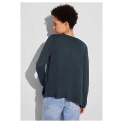 Street One Damen Strickjacke Nette Knit Cool Vintage Green 7 Street One Damen Strickjacke Nette Knit Cool Vintage Green -Modebekleidungs Geschäft street one nette summer gruen 13825 model hinten