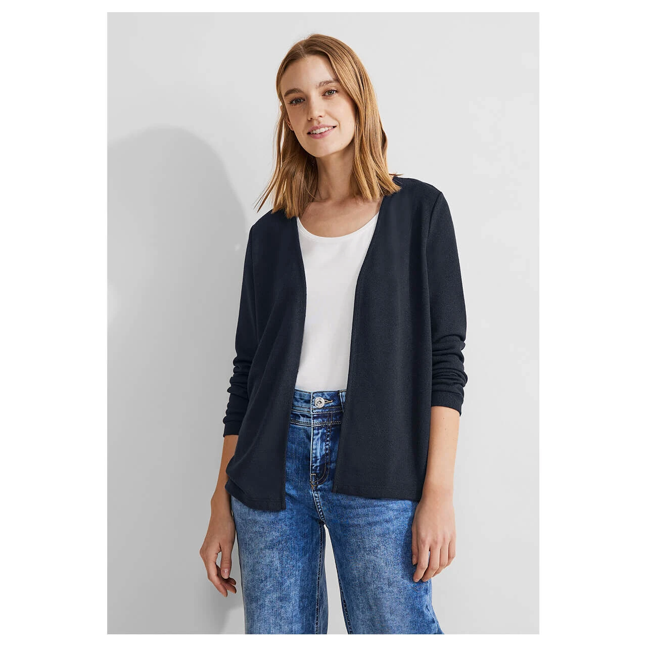 Street One Damen Strickjacke Nette Knit Deep Blue 2 Street One Damen Strickjacke Nette Knit Deep Blue – Bild 2