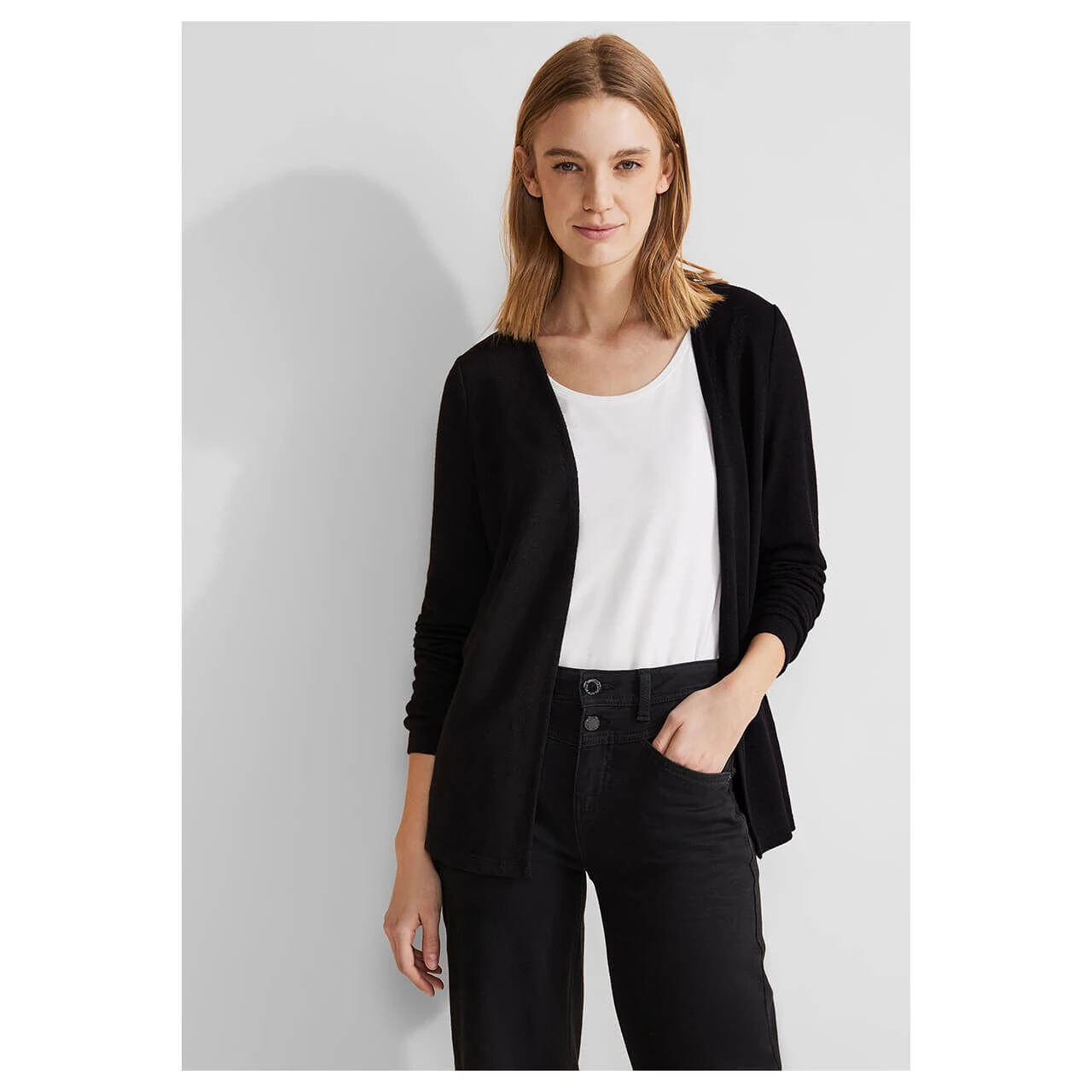 Street One Damen Strickjacke Nette Knit Black 2 Street One Damen Strickjacke Nette Knit Black – Bild 2