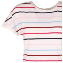 Street One Crista T-Shirt Off White Stripes -Modebekleidungs Geschäft street one new crista shirt multicolor 30108 detail