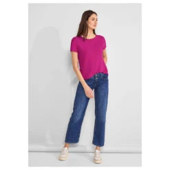 Street One Damen T-Shirt Crista Magnolia Pink 8 Street One Damen T-Shirt Crista Magnolia Pink -Modebekleidungs Geschäft street one new crista t shirt magnolia pink 15755 model