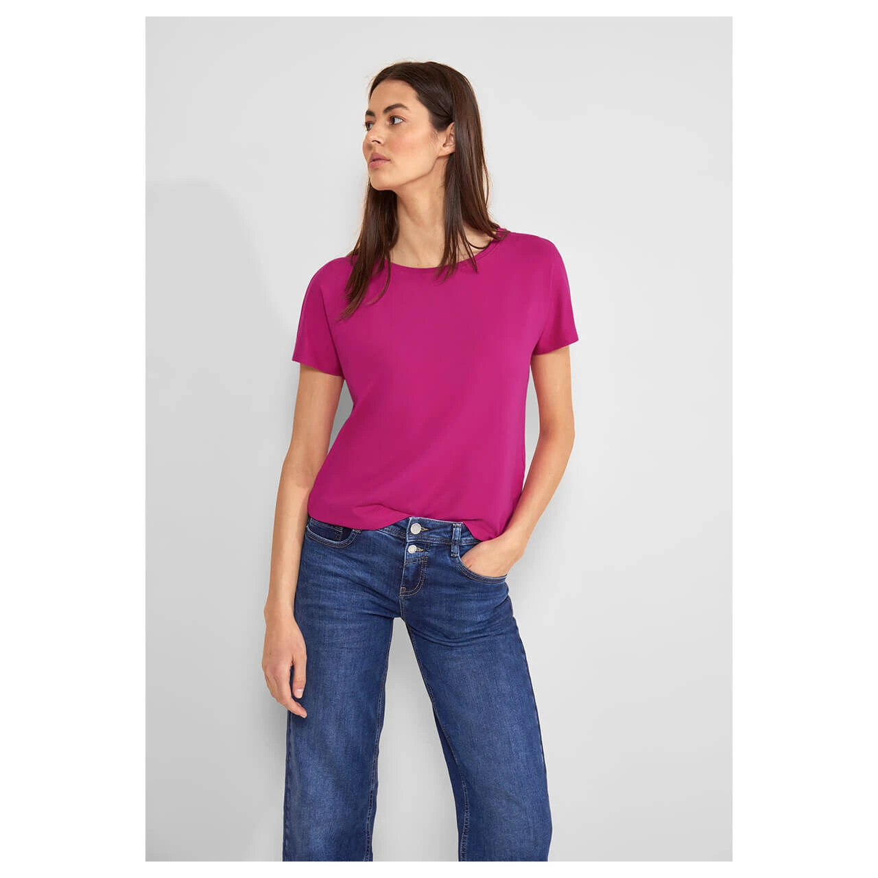 Street One Damen T-Shirt Crista Magnolia Pink 2 Street One Damen T-Shirt Crista Magnolia Pink – Bild 2