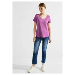 Street One Gerda T-Shirt Meta Lilac 8 Street One Gerda T-Shirt Meta Lilac -Modebekleidungs Geschäft street one new gerda t shirt violett 15141 vorne