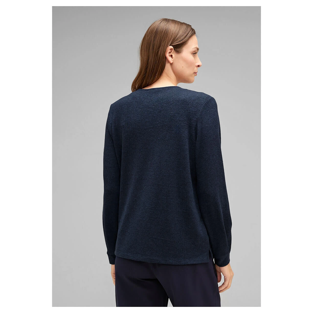 Street One Damen Strickjacke Jacy Deep Blue Melange 3 Street One Damen Strickjacke Jacy Deep Blue Melange – Bild 3