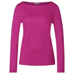 Street One Damen Langarm Shirt Lanea Bright Cozy Pink