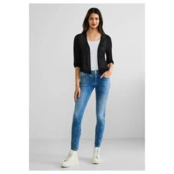 Street One Suse Damen 3/4 Arm Strickjacke Black -Modebekleidungs Geschäft street one new suse bluse schwarz 10001 ansicht ganzkoerper