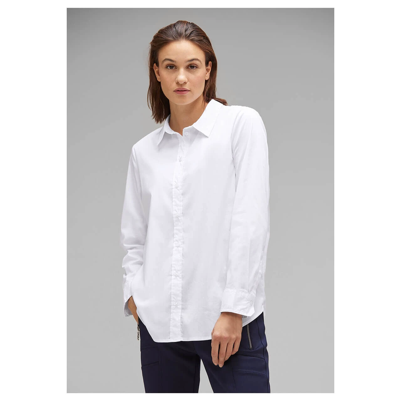 Street One Office Longblouse Damen Bluse White 2 Street One Office Longblouse Damen Bluse White – Bild 2