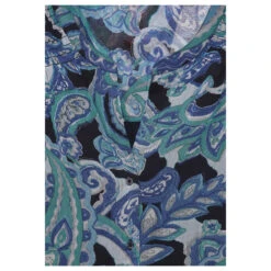 Street One Damen 3/4 Arm Bluse Printed Chiffon Intense Aqua -Modebekleidungs Geschäft street one printed chiffonblouse bluse 35681 detail