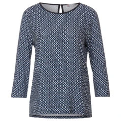 Street One Printed Mix 3/4 Arm Shirt Deep Blue