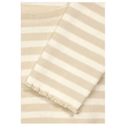 Street One Damen Langarm Shirt Rib Sand -Modebekleidungs Geschäft street one rib shirt beige 25401 detail