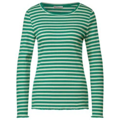 Street One Damen Langarm Shirt Rib Fresh Green