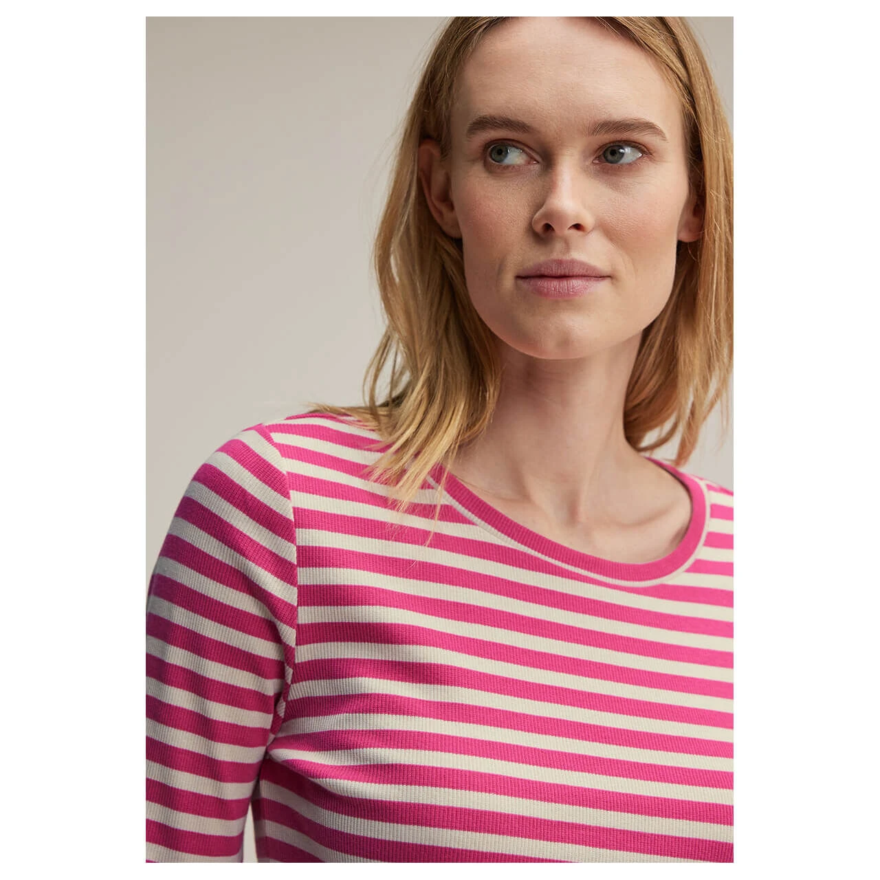 Street One Damen Langarm Shirt Rib Cozy Pink 5 Street One Damen Langarm Shirt Rib Cozy Pink – Bild 5