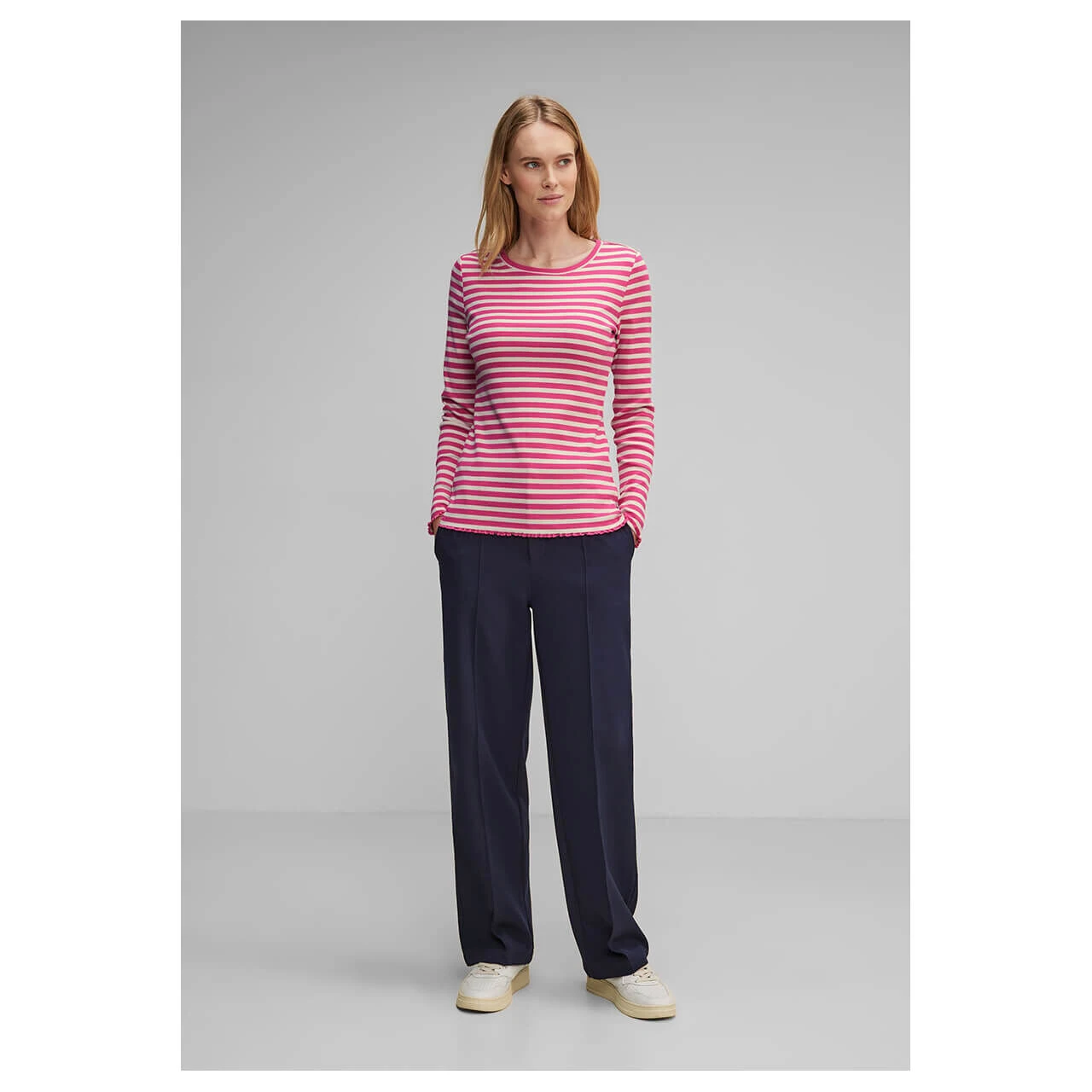 Street One Damen Langarm Shirt Rib Cozy Pink 4 Street One Damen Langarm Shirt Rib Cozy Pink – Bild 4