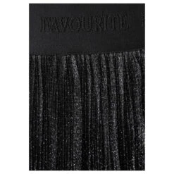 Street One Damen Plissée Rock Black Glitter -Modebekleidungs Geschäft street one rock schwarz glitter 10001 detail