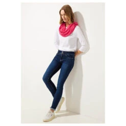 Street One Damen Loop Tuch Coral Blossom -Modebekleidungs Geschäft street one schlauchschal rot 15190 front