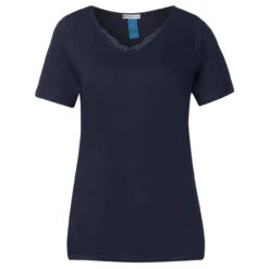 Street One V-Neck T-Shirt Deep Blue