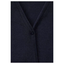 Street One Damen Strickjacke Short Cardigan Deep Blue -Modebekleidungs Geschäft street one short cardigan blau 11238 detail
