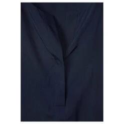 Street One Damen Kurzarm Bluse Deep Blue With Flap -Modebekleidungs Geschäft street one solid blouse flap placket blau 11238 detail