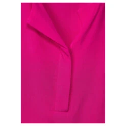 Street One Damen Kurzarm Bluse Nu Pink With Flap -Modebekleidungs Geschäft street one solid blouse flap placket bluse rosa 14717 detail