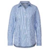 Street One Damen Langarm Bluse Striped Business Light Blue