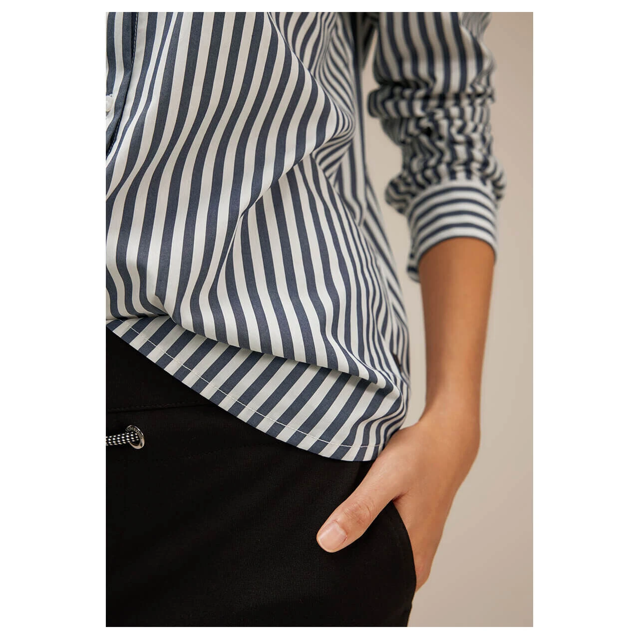 Street One Damen Langarm Bluse Striped Office Deep Blue 5 Street One Damen Langarm Bluse Striped Office Deep Blue – Bild 5