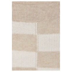 Street One Damen 3/4 Arm Pullover Striped U-Boat Sweater Sand Melange -Modebekleidungs Geschäft street one striped sweater pullover beige 25379 detail