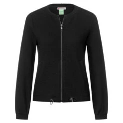 Street One Structure Sweatjacke Black