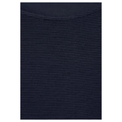 Street One Damen 3/4 Arm Shirt Structure Mix Deep Blue -Modebekleidungs Geschäft street one structure mix shirt 3 4 arm shirt blau 11238 detail