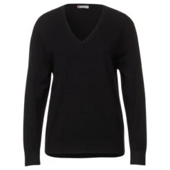 Street One V-neck Pullover Black