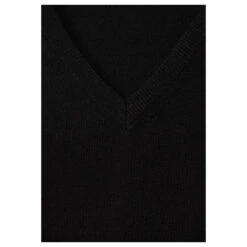 Street One V-neck Pullover Black -Modebekleidungs Geschäft street one v neck sweater black 10001 detail