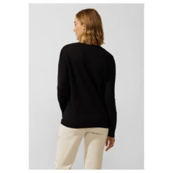 Street One V-neck Pullover Black -Modebekleidungs Geschäft street one v neck sweater black 10001 hinten