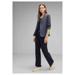 Street One Damen Blazer Basic Deep Blue Melange 8 Street One Damen Blazer Basic Deep Blue Melange -Modebekleidungs Geschäft streetone blazer deep blue melange 10250 modell seite
