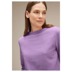 Street One Damen Pullover Turtle Neck Soft Pure Lilac 10 Street One Damen Pullover Turtle Neck Soft Pure Lilac -Modebekleidungs Geschäft streetone langarmshirt violett 15289 model
