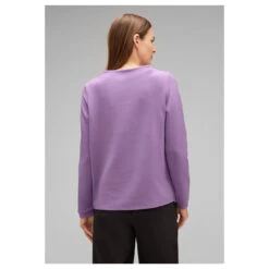 Street One Damen Pullover Turtle Neck Soft Pure Lilac 8 Street One Damen Pullover Turtle Neck Soft Pure Lilac -Modebekleidungs Geschäft streetone langarmshirt violett 15289 model hinten