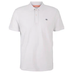 Tom Tailor Herren Piqué Poloshirt Contrast White