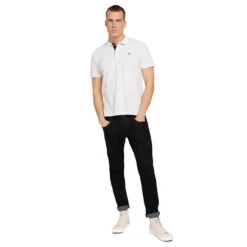 Tom Tailor Herren Piqué Poloshirt Contrast White -Modebekleidungs Geschäft tom tailor basic polo with contrast weiss 20000 model
