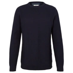 Tom Tailor Herren Basic Structured Knit Pullover Navy Melange