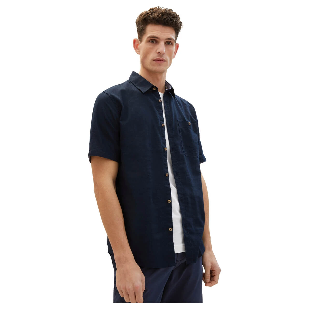 Tom Tailor Herren 1/2 Arm Hemd Sky Captain Blue 2 Tom Tailor Herren 1/2 Arm Hemd Sky Captain Blue – Bild 2