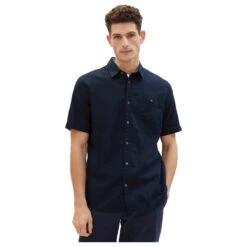 Tom Tailor Herren 1/2 Arm Hemd Sky Captain Blue